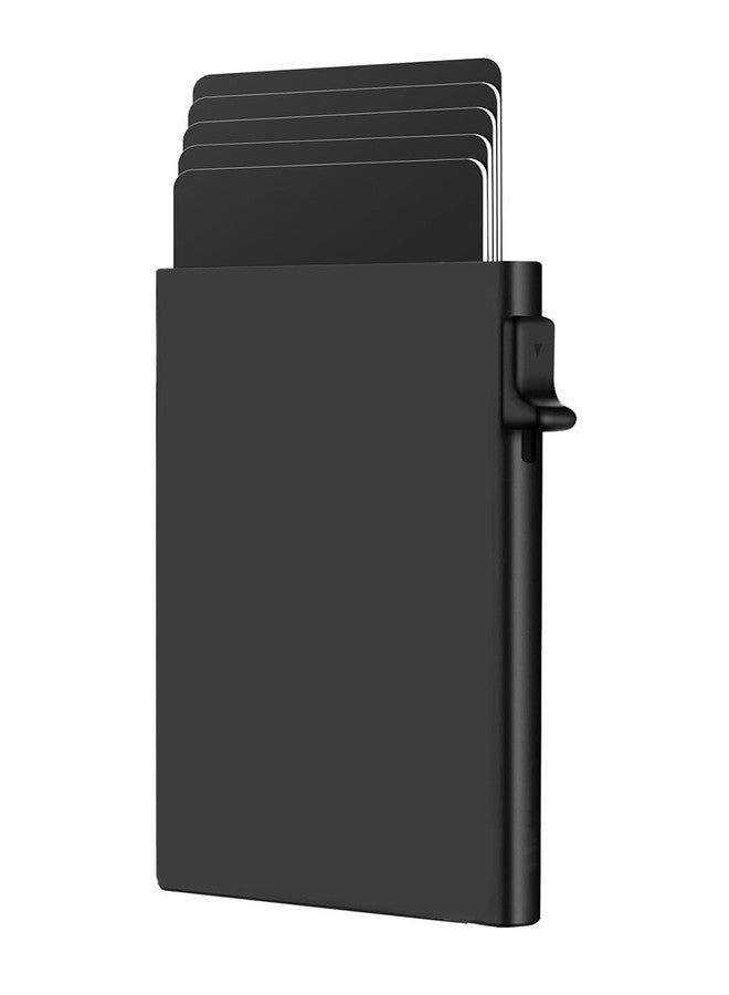 Highlark Black Slim Stainless Steel Card Holder, Side Pull Card Design for Men & Women - Image 1